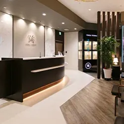 銀座よしえクリニック 全国8院のフォトフェイシャルを受ける前の受付