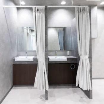 たまプラーザ駅前皮ふ科のフォトフェイシャルを受けた後のパウダールーム