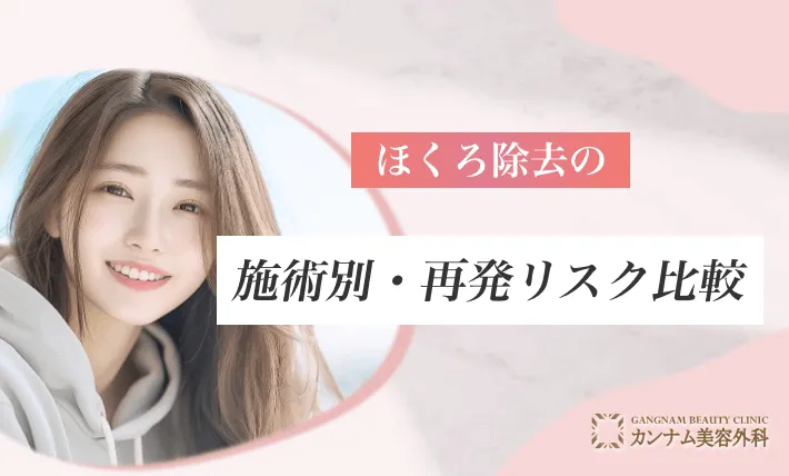 ほくろ除去の施術別・再発リスク比較