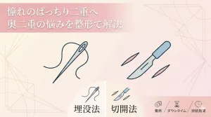 奥二重の整形で失敗しないために｜埋没法・切開法の費用や違いを解説